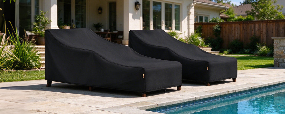 Patio Chaise Lounge Cover - Black