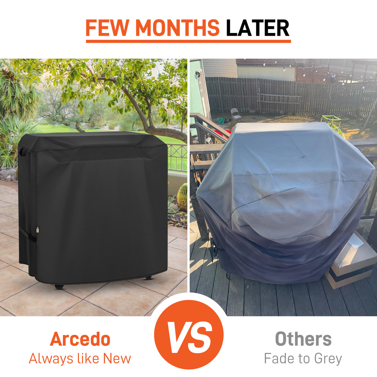 Arcedo Heavy Duty Waterproof Griddle Cover for Traeger Flatrock Grill, Black
