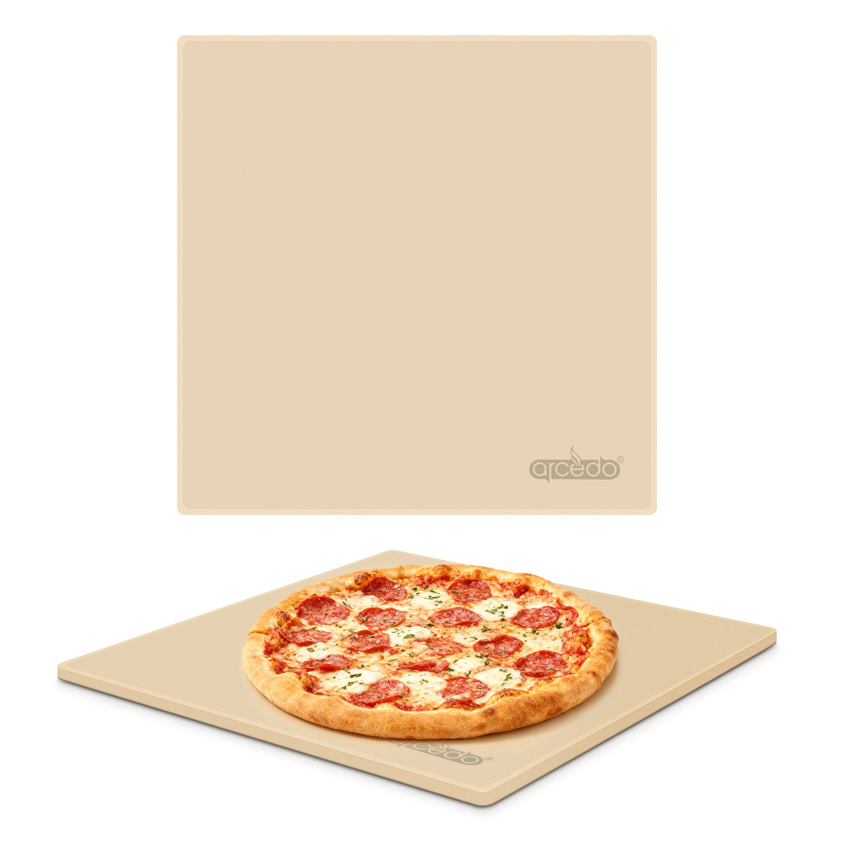 Arcedo Square Pizza Stone for Oven and Grill 13 x 13 Inch