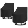 Arcedo Waterproof Outdoor Chair Covers 2 Pack, 34"W x 30"D x 38.5"H, Black