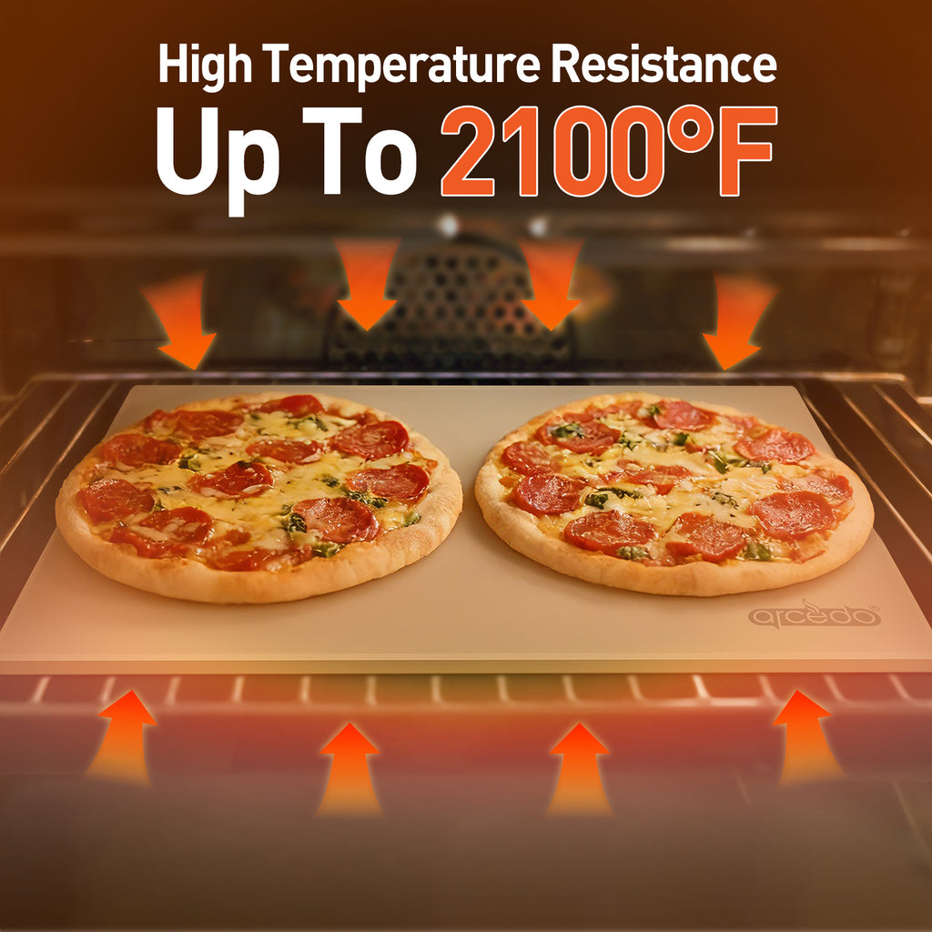 Arcedo Rectangular Pizza Stone for Grill 20 x 13.5 Inch