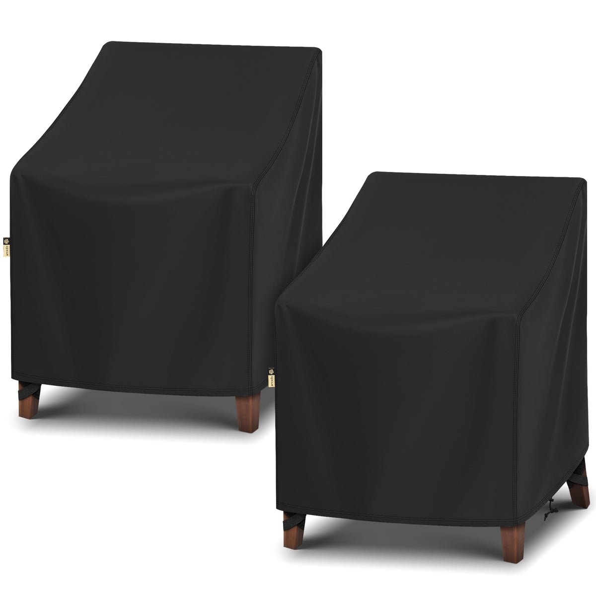 Arcedo Waterproof Patio Chair Covers 2 Pack, 27"W x 34"D x 32"H, Black