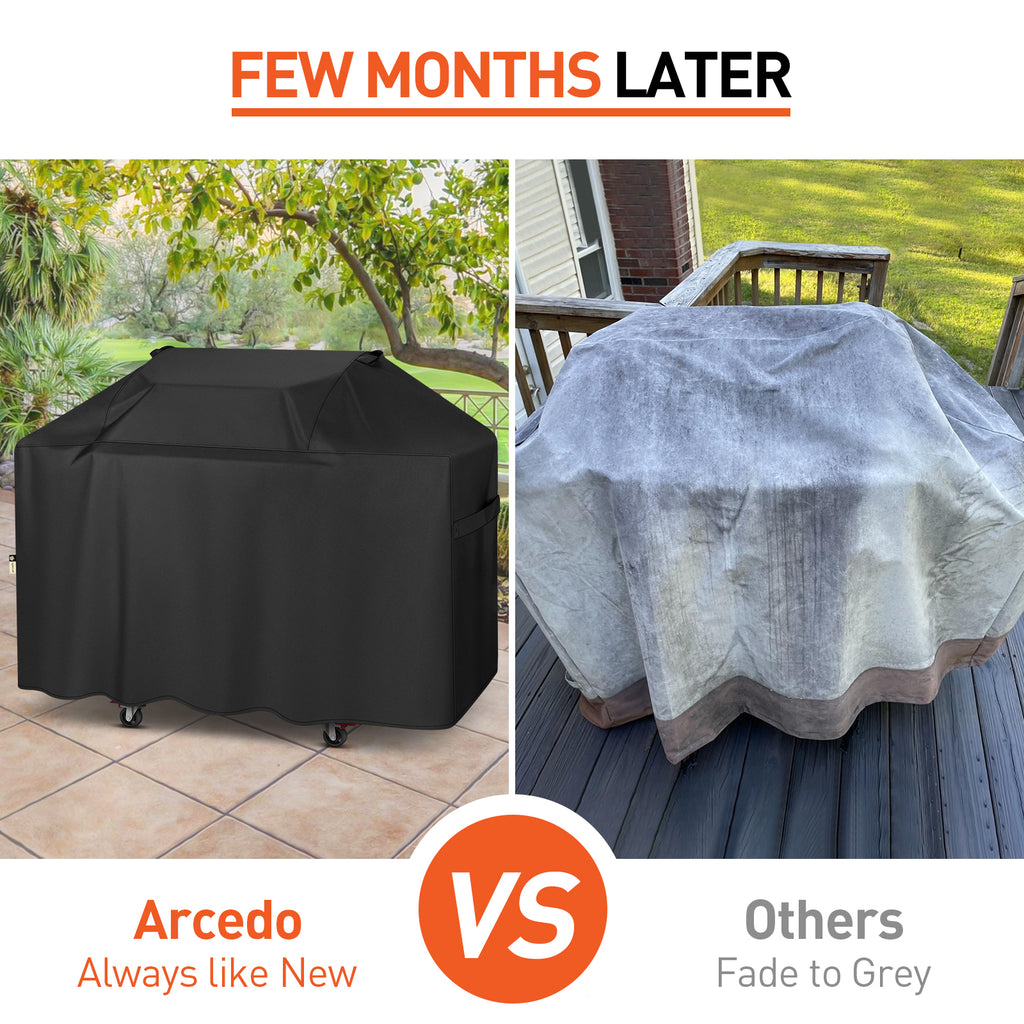 Arcedo Grill Cover 63 Inch Compatible with Weber Genesis 300 Series, Black
