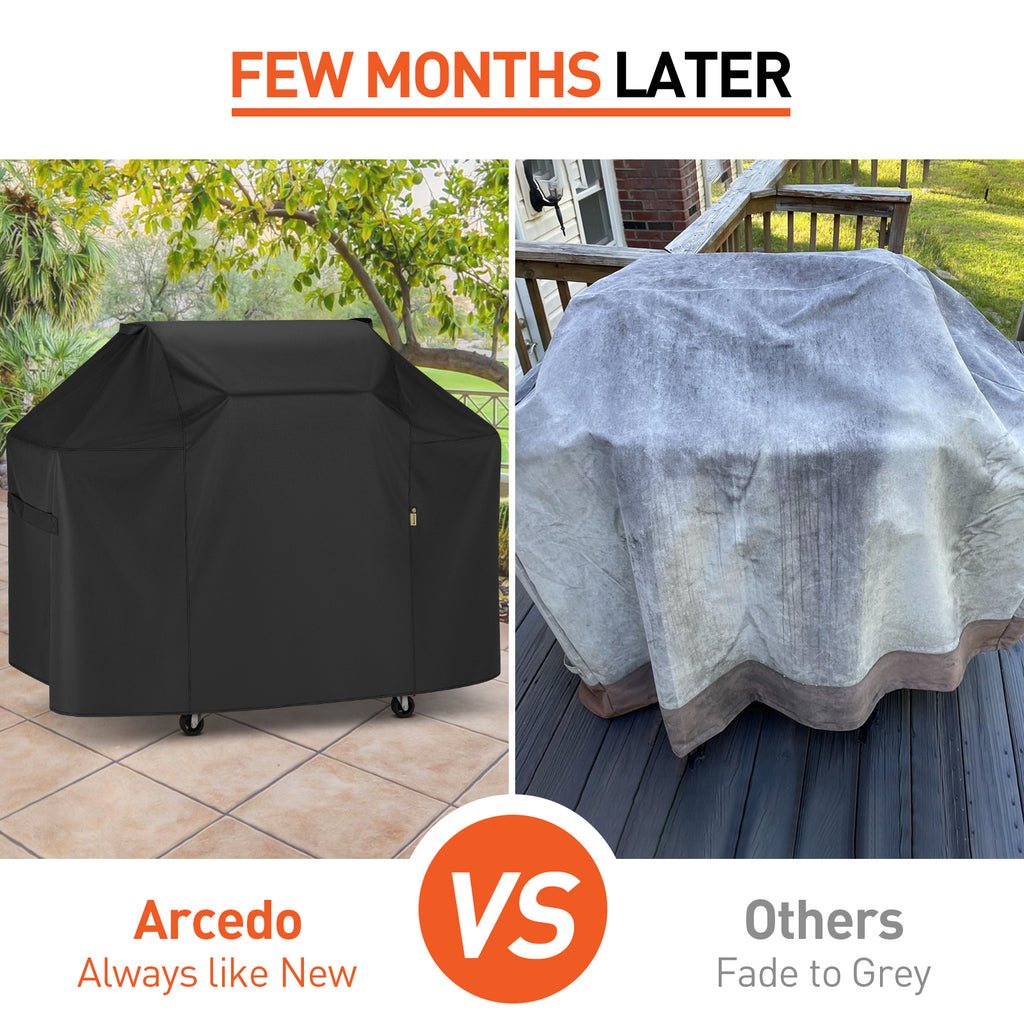 Arcedo Grill Cover 58 Inch Compatible with Weber Genesis II LX Grills, Black