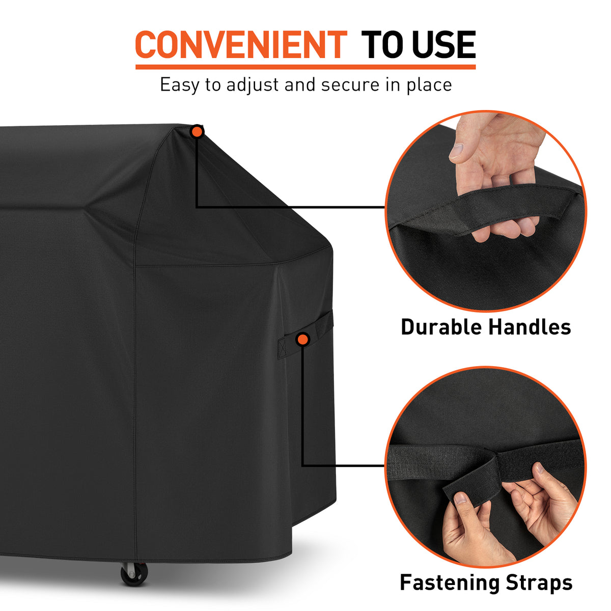 Arcedo Grill Cover 58 Inch Compatible with Weber Genesis II LX Grills, Black