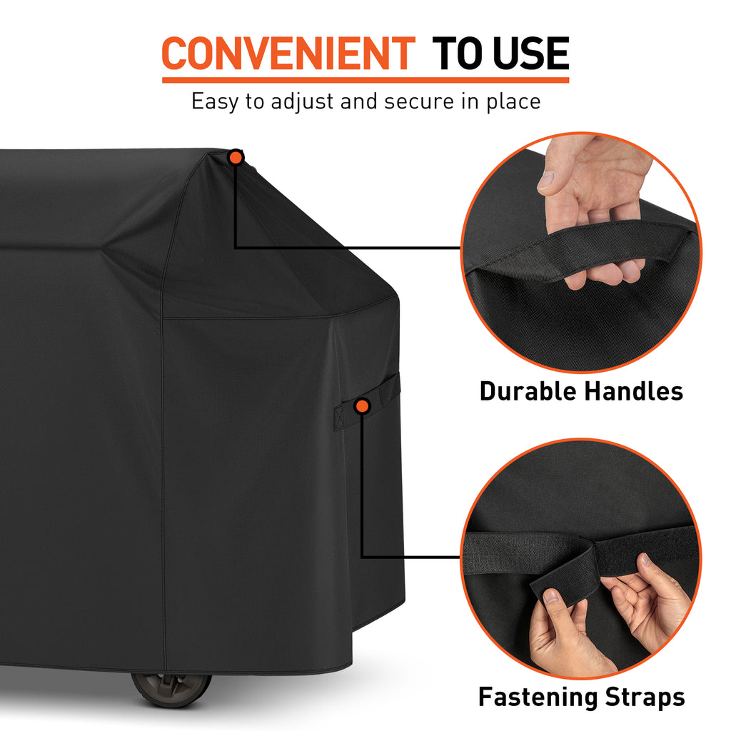 Arcedo Grill Cover 65 Inch Compatible with Weber Genesis II 400 Series Gas Grill, Black
