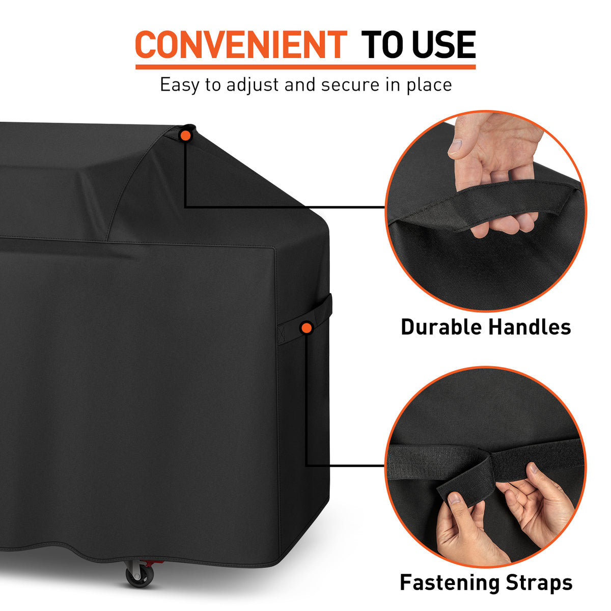 Arcedo Grill Cover 63 Inch Compatible with Weber Genesis 300 Series, Black
