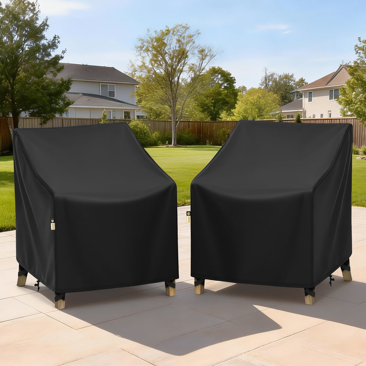 Arcedo Outdoor Chair Covers Waterproof 2 Pack, 35" W x 38" D x 31" H, Black