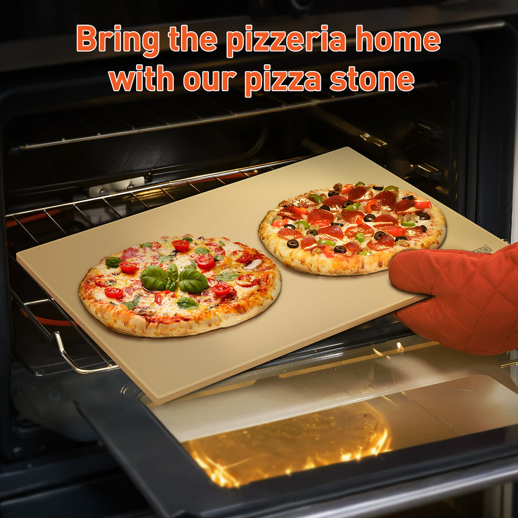 Arcedo Rectangular Pizza Stone for Grill 20 x 13.5 Inch