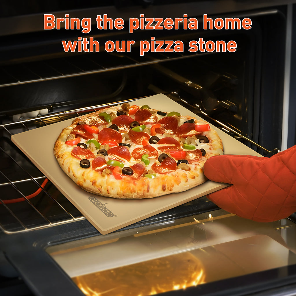 Arcedo Square Pizza Stone for Oven and Grill 13 x 13 Inch