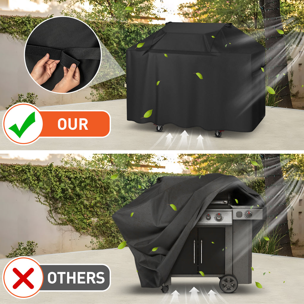 Arcedo Grill Cover 63 Inch Compatible with Weber Genesis 300 Series, Black