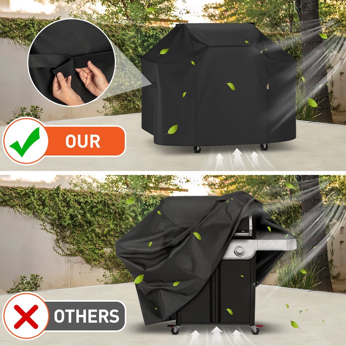 Arcedo Grill Cover 58 Inch Compatible with Weber Genesis II LX Grills, Black