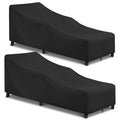 Arcedo Patio Lounge Chair Cover 2 Pack, 84" x 32" x 32" H, Black