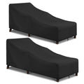 Arcedo Outdoor Lounge Chair Covers 2 Pack, 76" x 32" x 32" H, Black