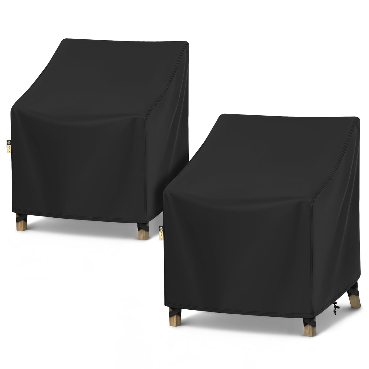 Arcedo Outdoor Chair Covers Waterproof 2 Pack, 35" W x 38" D x 31" H, Black