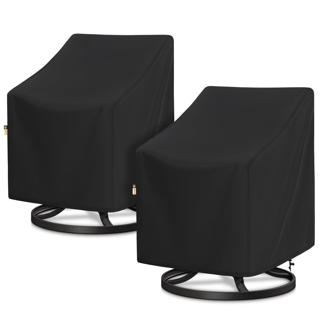 Arcedo Patio Chair Covers Waterproof 2 Pack, 33" W x 35" D x 36" H, Black