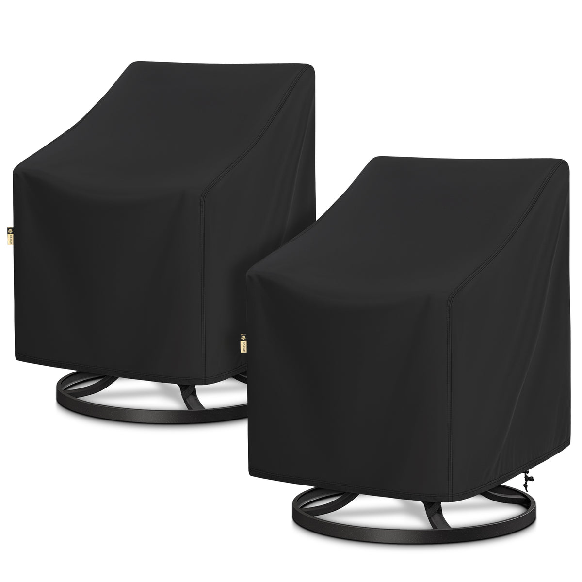 Arcedo Patio Chair Covers Waterproof 2 Pack, 33" W x 35" D x 36" H, Black