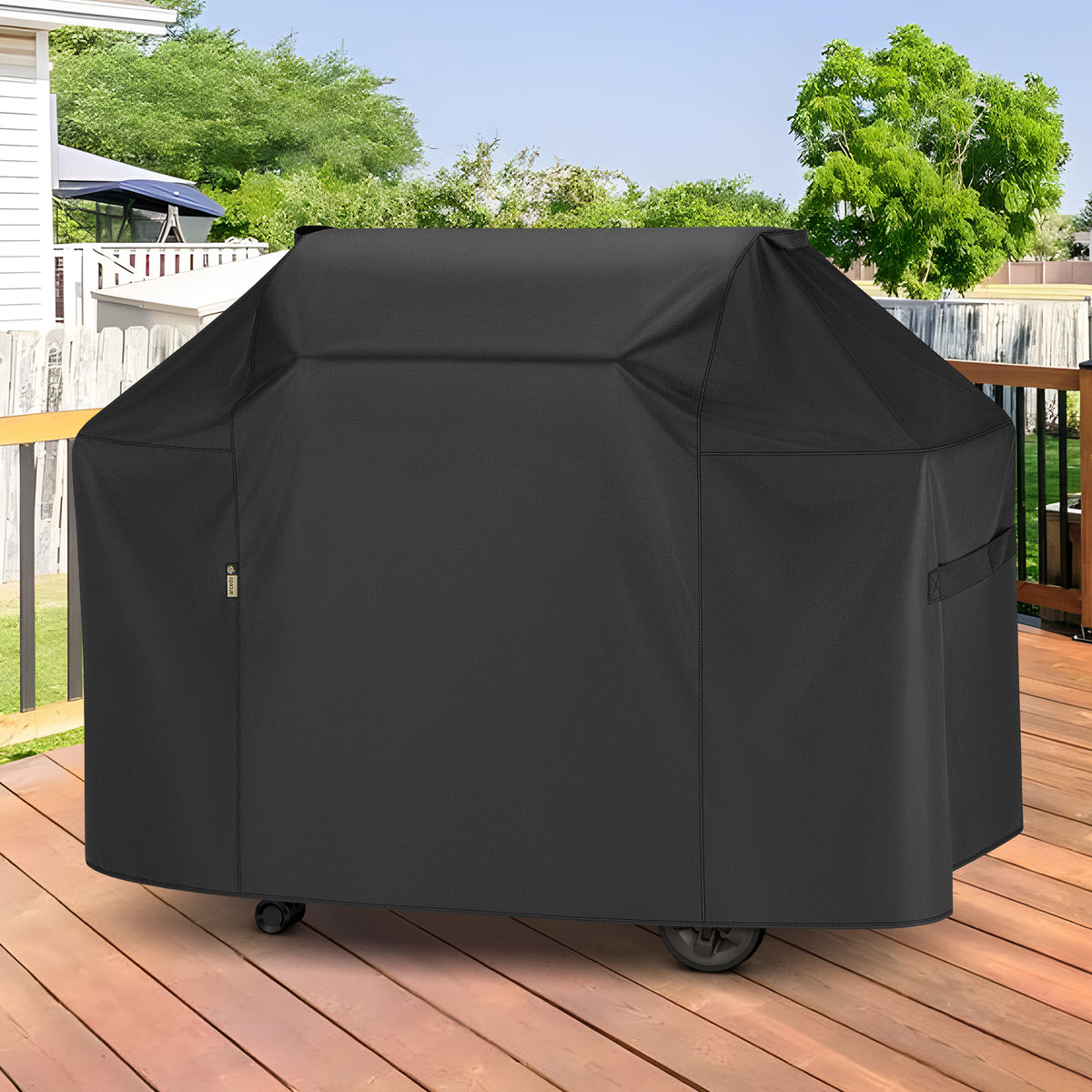 Arcedo Grill Cover 65 Inch Compatible with Weber Genesis II 400 Series Gas Grill, Black