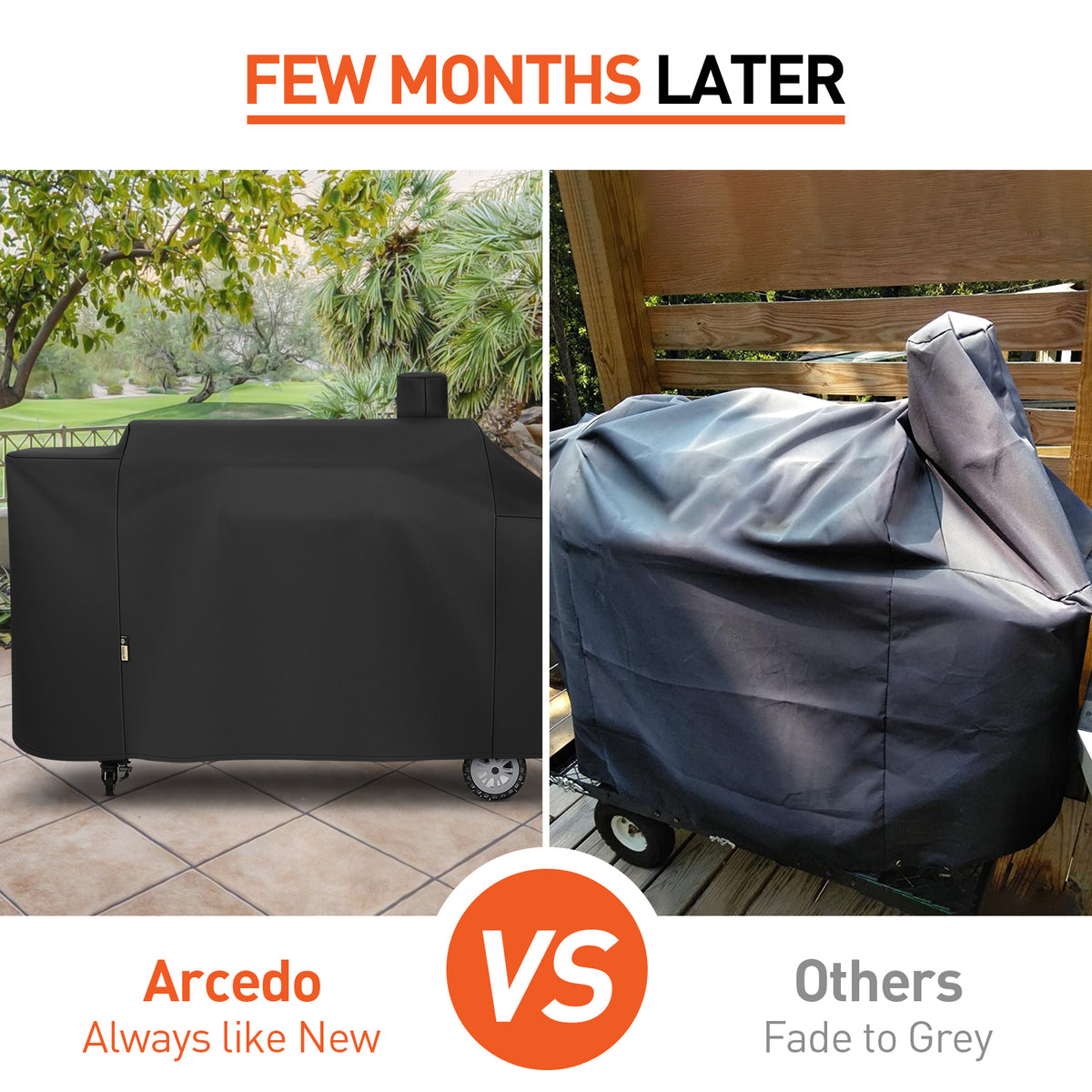 Arcedo Grill Cover Compatible with Pit Boss 1100 Pro Series Pellet Gas Combo Grill, Black