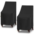 Arcedo High Back Patio Chair Covers 2 Pack, 27" W x 27" D x 49" H, Black