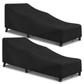 Arcedo Outdoor Chaise Lounge Chair Cover 2 Pack, 68" x 30" x 26" H, Black