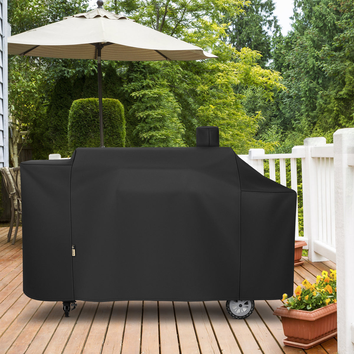 Arcedo Grill Cover Compatible with Pit Boss 1100 Pro Series Pellet Gas Combo Grill, Black