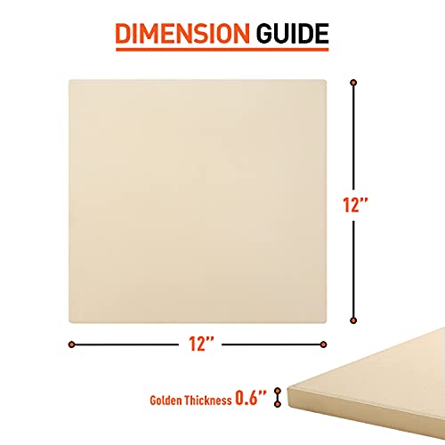 Arcedo Square Pizza Stone 12" W x 12" D