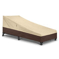 Arcedo 80 Inch Patio Chaise Lounge Cover, Beige & Brown