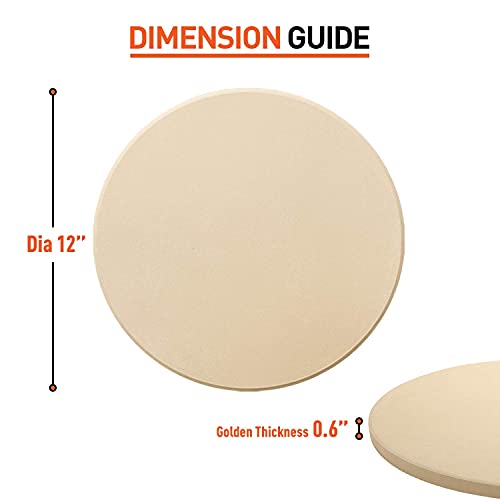 Arcedo Round Pizza Stone 12" Dia