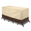 Arcedo 80 Inch Patio Bistro or Bar Set Cover, Beige & Brown