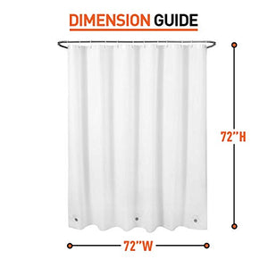 Arcedo Shower Curtain Liner 72 Inch, White