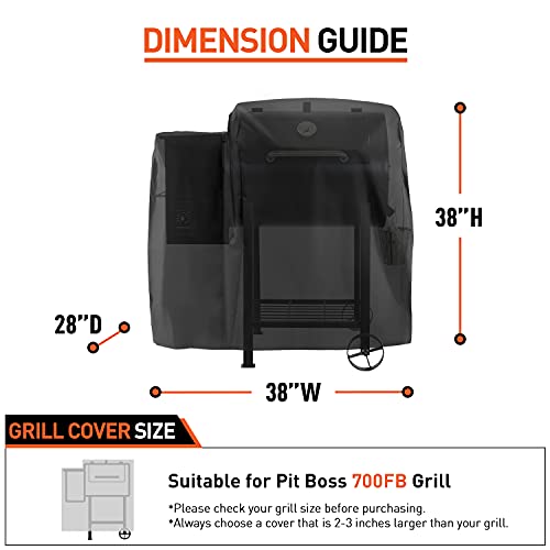 Arcedo Pit Boss 700FB Pellet Grilll Cover, Black