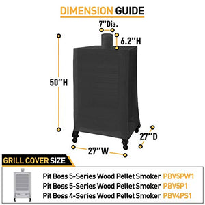 Arcedo Pit Boss 73550 Smoker Cover, Black
