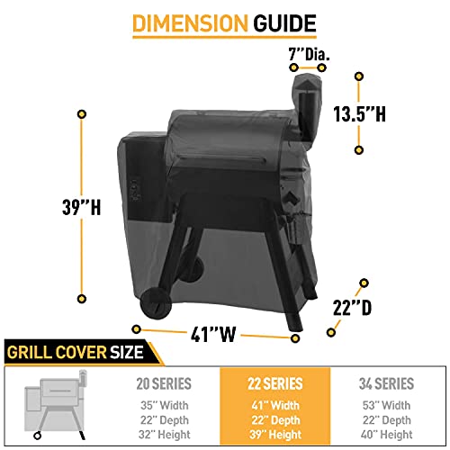 Arcedo Traeger 22 Series Grill Cover, Black