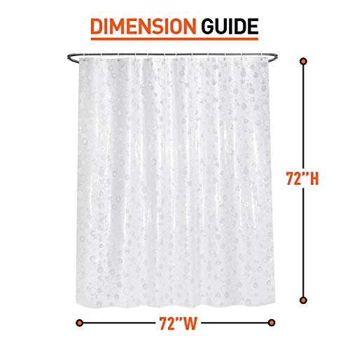 Arcedo Shower Curtain Liner 72 Inch, Circle