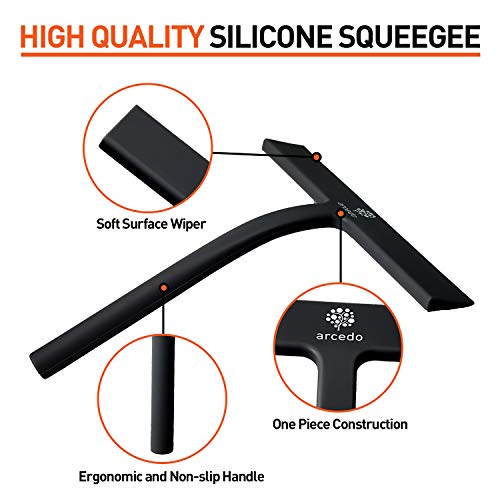 Arcedo Silicone Shower Squeegee, Black