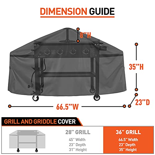 Arcedo Blackstone Griddle Cover 36 Inch, Black