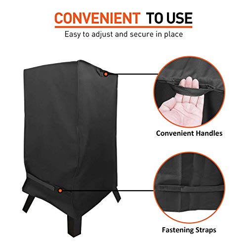 Arcedo Waterproof Smoker Cover 18" W, Black