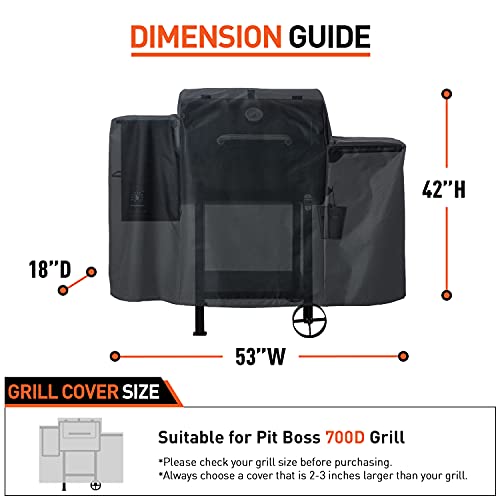 Arcedo Pit Boss 700D Pellet Grilll Cover, Black