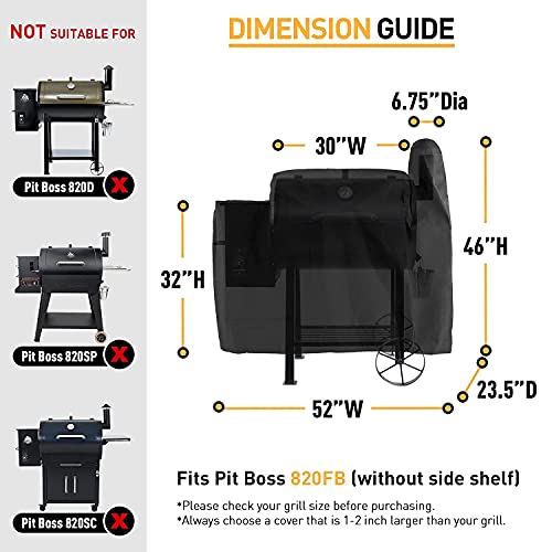 Arcedo Pit Boss 820FB Pellet Grilll Cover, Black