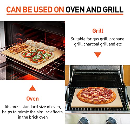 Arcedo Square Pizza Stone 12" W x 12" D