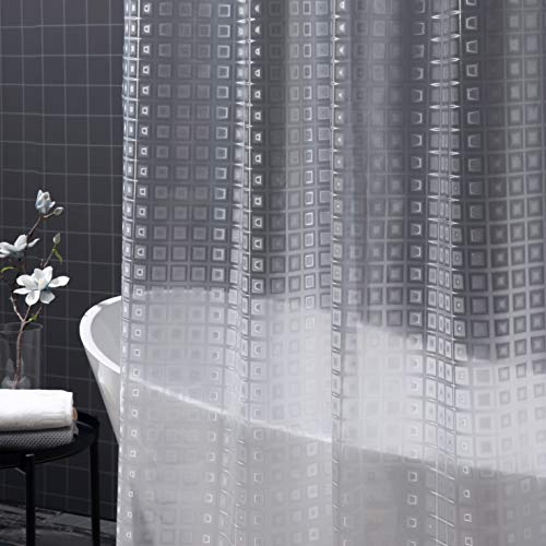 Arcedo Shower Curtain Liner 72 Inch, Lattice