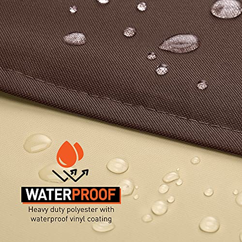 Arcedo Waterproof Grill Cover 55 Inch, Beige&Brown
