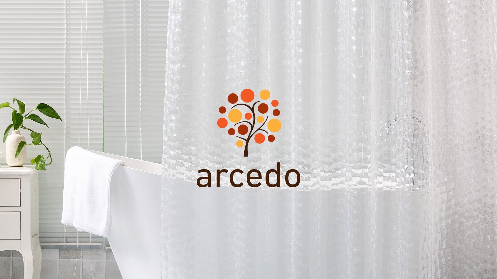 Arcedo Shower Curtain Liner 72 Inch, Water Cube