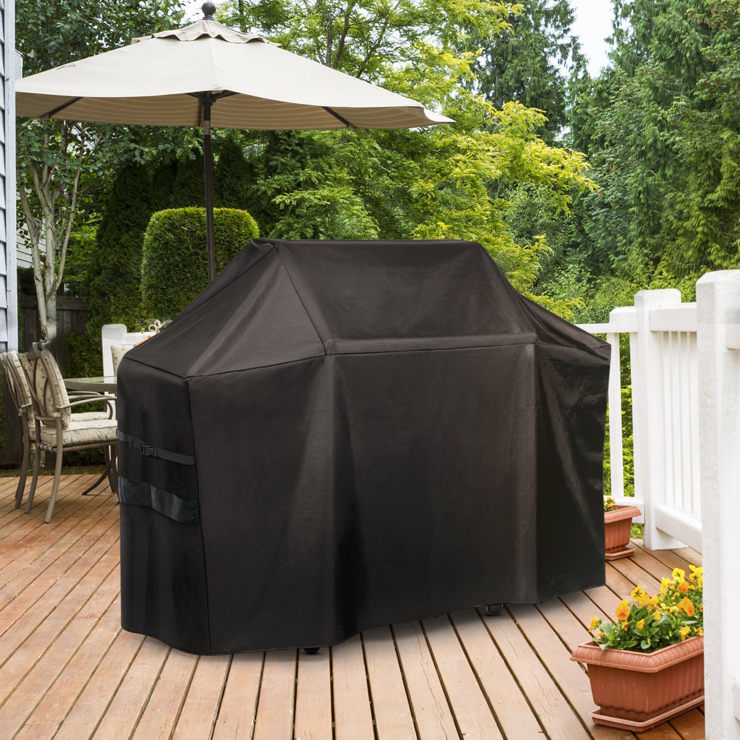 Arcedo Heavy Duty Waterproof Grill Cover, 53 Inch, Black