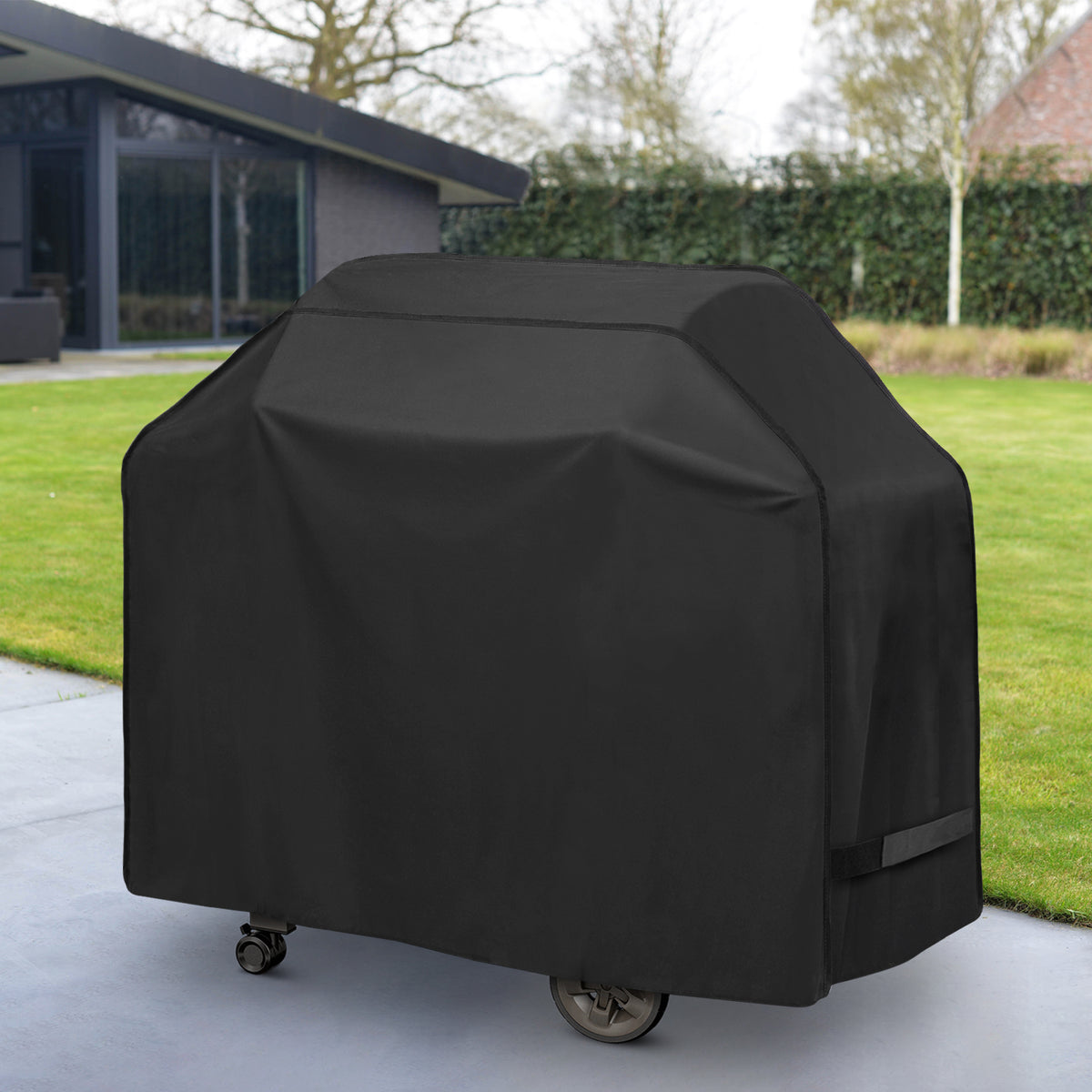 Arcedo Waterproof Grill Cover with Straps, 60 Inch, Black