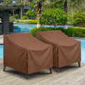 Arcedo 2 Pack 33 Inch Patio Chair Cover, Brown